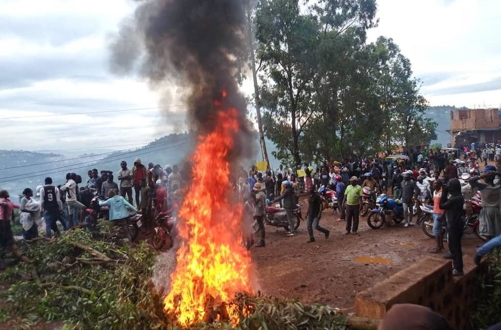 Angry Demonstrators Demand the release of Vital Kamerhe